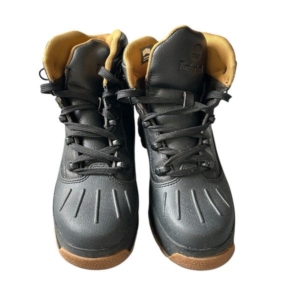 Timberland Kids Black and Tan Boots - Picture 6 of 10